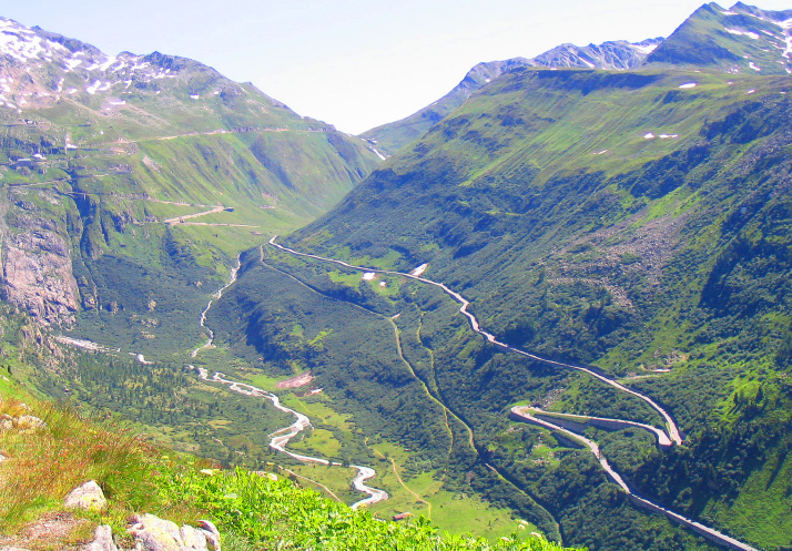 swiss alps driving